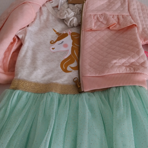 Young Hearts Baby Girls Short Sleeve 2-pc. Dress Set Pink Color Size 18M - Picture 6 of 9